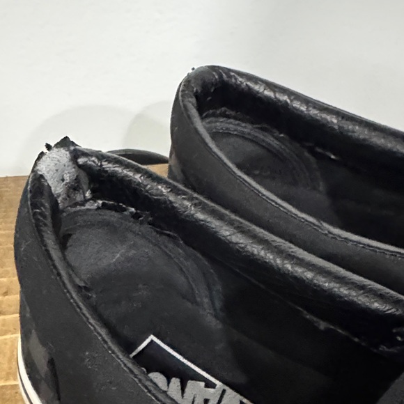Vans Slip-On Checkerboard Canvas Loafers - Black - Picture 2 of 3